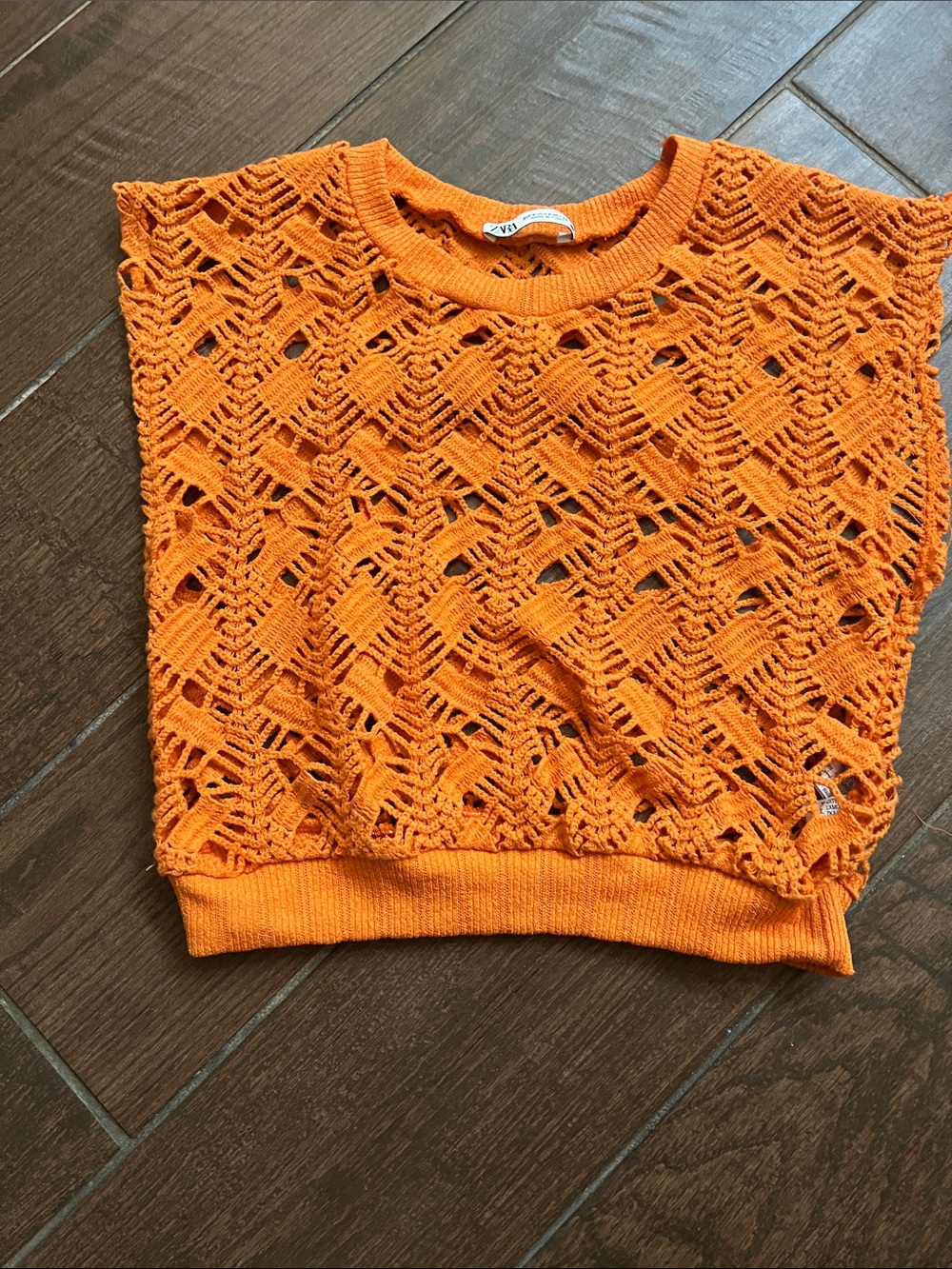 Zara Crochet Sweater Tank Top